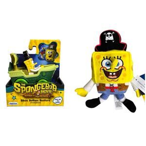 Spongebob Movie SpongeBob Bikini Bottom Boater & SpongeBob Glow Pal Plush Lot